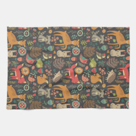 Paño De Cocina Críticos de bosques Arte folclórico Cottagecore