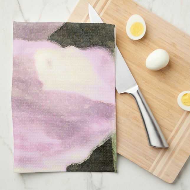 Paño De Cocina Crocus Watercolor Flower Art (Doblado Cuarto)