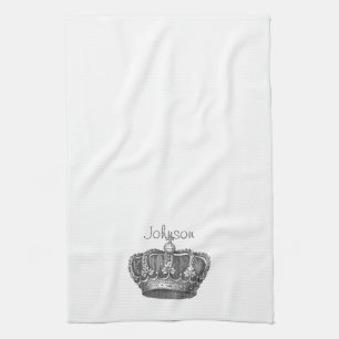 Paño De Cocina Crown Your Text de rey