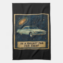 Paño De Cocina Crucero Retro en el Espacio Profundo 