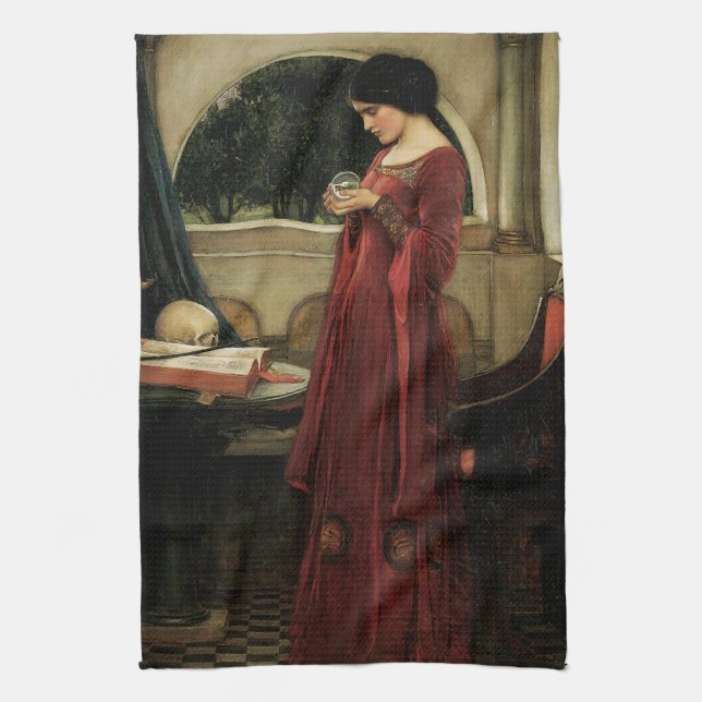Paño De Cocina Crystal Ball por John William Waterhouse (Vertical)