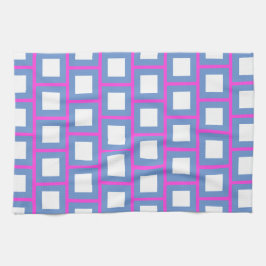 Paño De Cocina Cuadrados de color azul rosado modernos 4Sascha