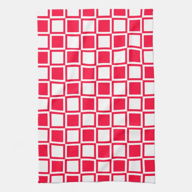 Paño De Cocina Cuadrados de medios de Rouge Bold (Vertical)