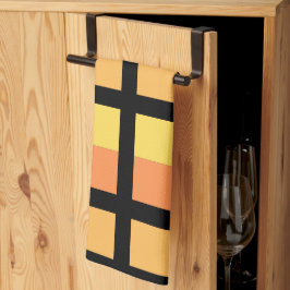 Paño De Cocina Cuadrados mínimos de color amarillo verde