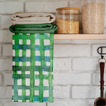 Paño De Cocina Cuadrícula de acuarela - verde<br><div class="desc">Esta acuarela de gingham da un toque moderno a los controles clásicos. Este diseño presenta una rejilla verde en forma de acuarela para un aspecto veraniego y audaz.</div>