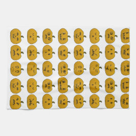 Paño De Cocina Cuadros de calabaza de Halloween de época