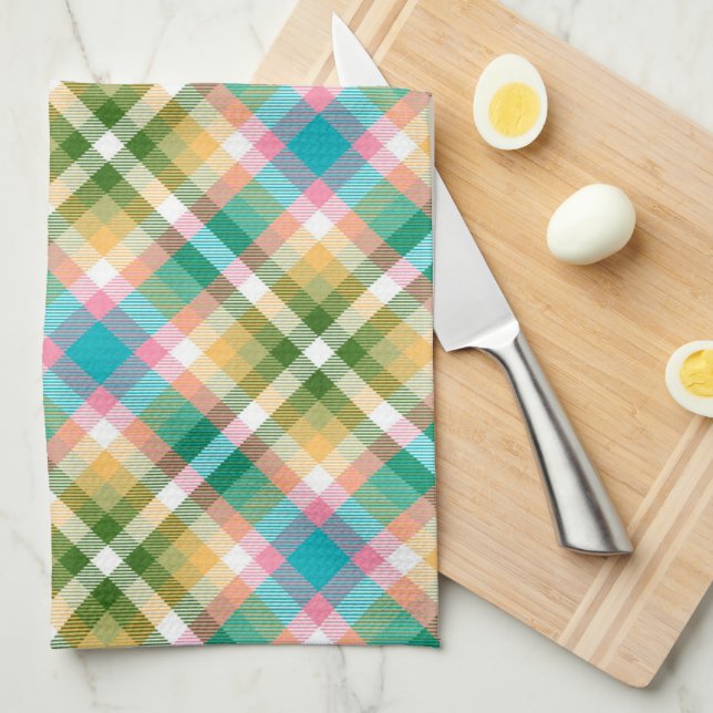 Paño De Cocina Cuadros escoceses (Doblado Cuarto)