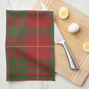 Paño De Cocina Cuadros Tartán Rojo Verde del Clan MacTavish de Pl
