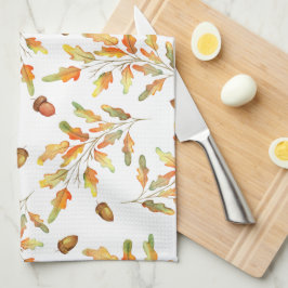 Paño De Cocina Cuadros y hojas de otoño patentados