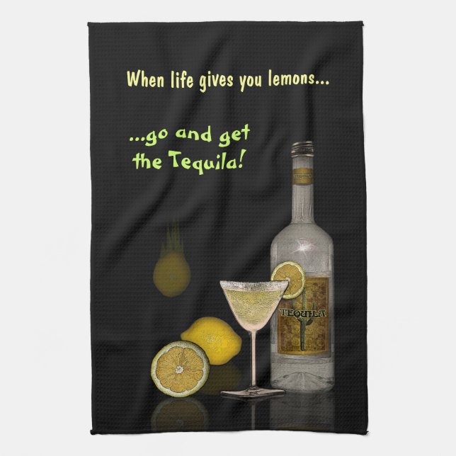 Paño De Cocina Cuando la vida le da los limones… (Vertical)