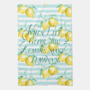 Paño De Cocina Cuando la Vida te Da Limones   Frase Motivacional 