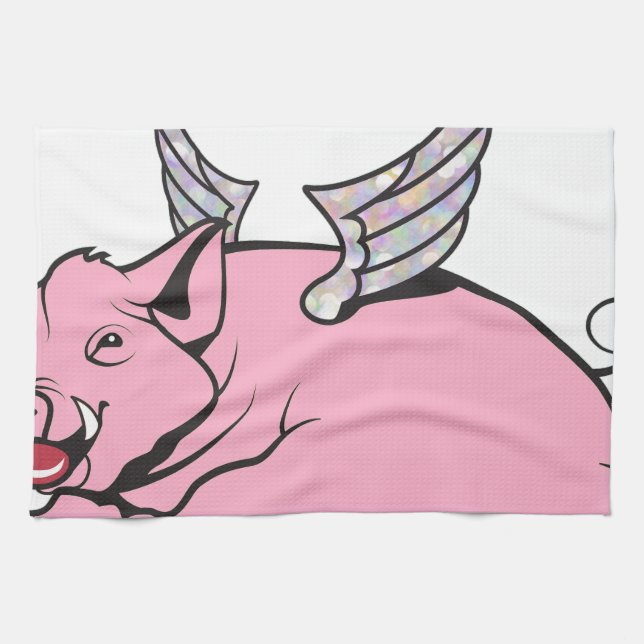 Paño De Cocina cuando vuelan los cerdos (Horizontal)