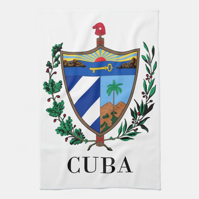 Paño De Cocina CUBA - símbolo/escudo de (Vertical)