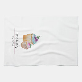 Paño De Cocina Cubierta De Taza Cuidada Y Acuarela De Frutas