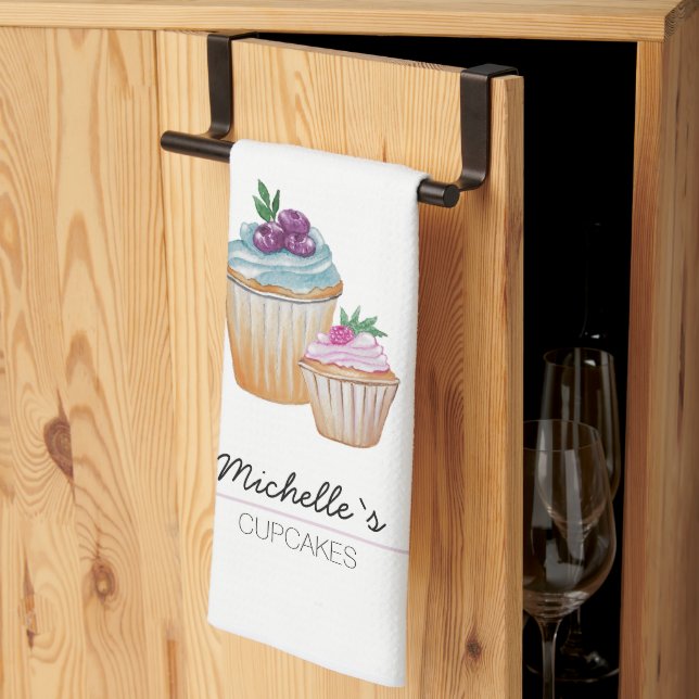 Paño De Cocina Cubierta De Taza Cuidada Y Acuarela De Frutas (Pliegue de tercios)