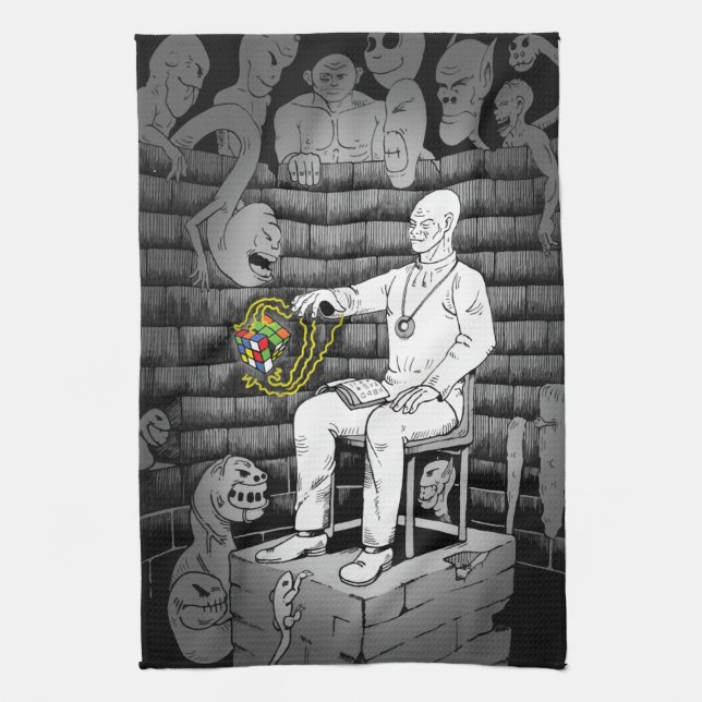 Paño De Cocina Cubo oscuro mágico (Vertical)