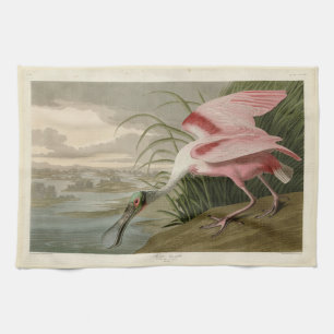 Paño De Cocina Cucharada de rosas de los pájaros de América de Au