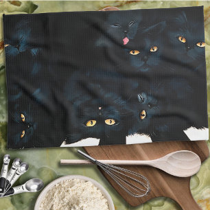 Paño De Cocina Cuchillo de gato negro