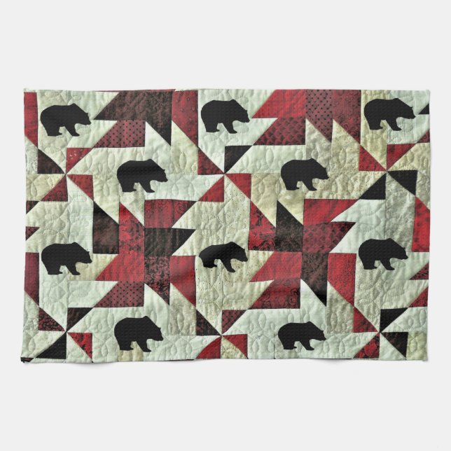 Paño De Cocina Cuello de oso negro (Horizontal)