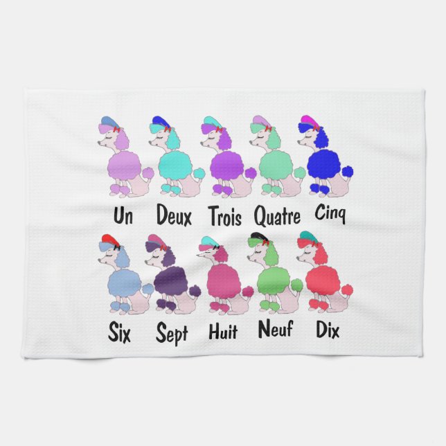 Paño De Cocina Cuenta del caniche francés (Horizontal)