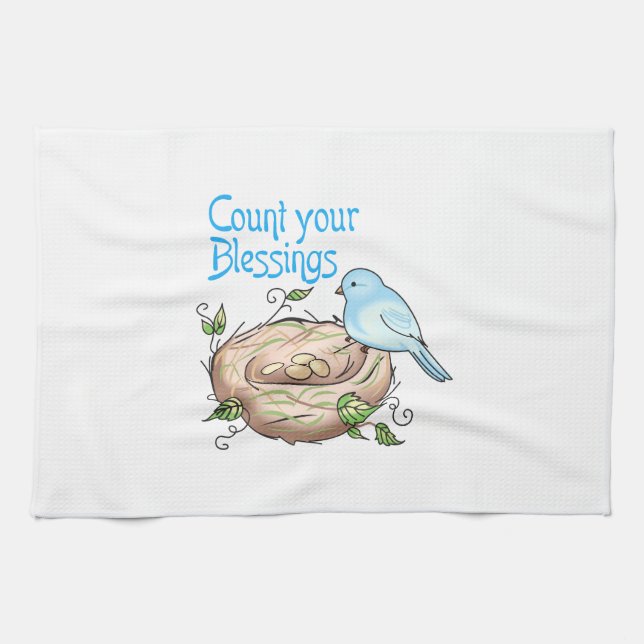 PAÑO DE COCINA CUENTA SUS BENDICIONES (Horizontal)