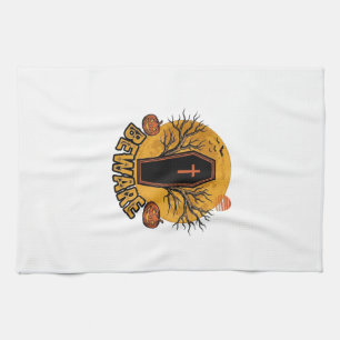 Paño De Cocina Cuidado Camiseta Vintage Calabaza Ataúd Halloween