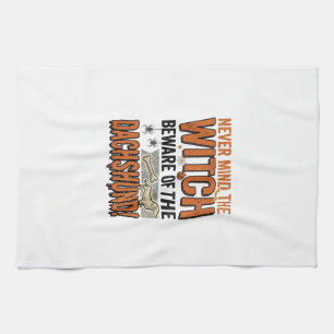 Paño De Cocina Cuidado Con La Camiseta De Bruja De Halloween De D