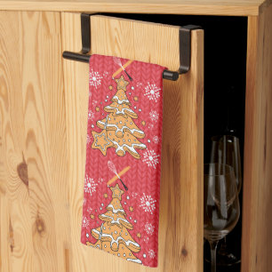 Paño De Cocina Cuidados árboles de Navidad Cookie Baking Crew Sno