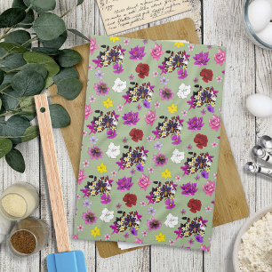 Paño De Cocina Culebra de Leche Floral Exótica Verde