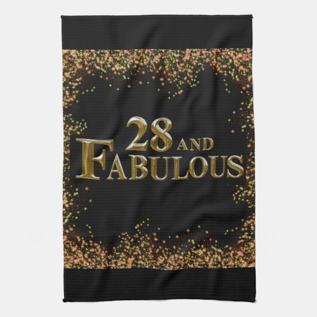 Paño De Cocina Cumpleaños 28 (Vertical)