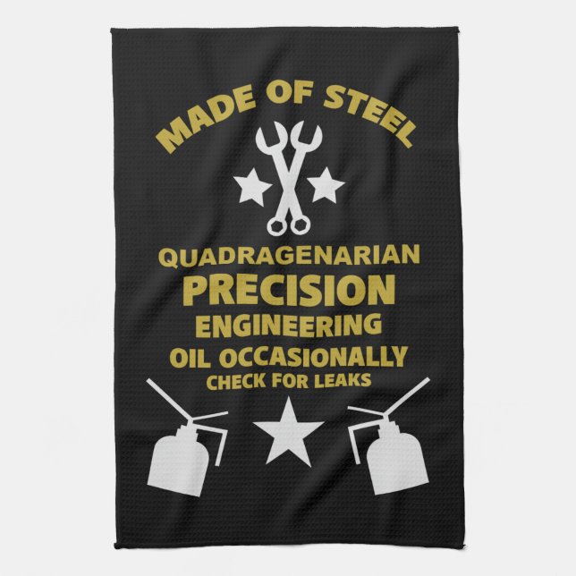 Paño De Cocina Cumpleaños cuadriagenario (Vertical)