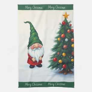 Paño De Cocina Curioso invierno dulce y caprichoso Gnome escandin