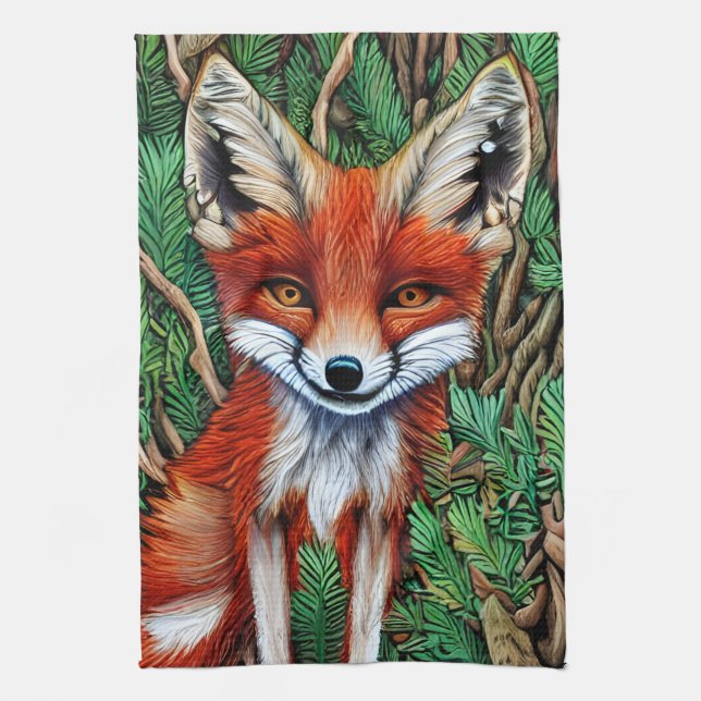 Paño De Cocina Curte Little Wilderness Fox (Vertical)