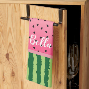 Paño De Cocina Curva de sandía y semillas personalizadas