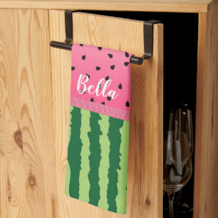 Paño De Cocina Curva de sandía y semillas personalizadas