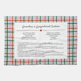 Paño De Cocina Custom Grandma Recipe Keepsake Christmas