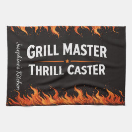 Paño De Cocina Custom Grill Master Thrill Caster BBQ Fire Dad Nam