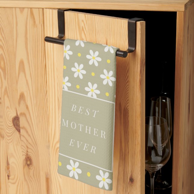 Paño De Cocina Custom Mother's Day Gift Personalized Daisy (Pliegue de tercios)