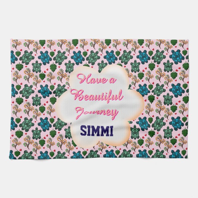 Paño De Cocina Custom turtle pattern  (Horizontal)