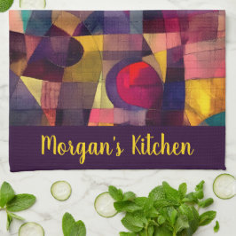 Paño De Cocina Custom Vivid Abstract Geometric Art