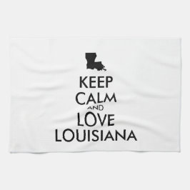 Paño De Cocina Customizable KEEP CALM and LOVE LOUISIANA