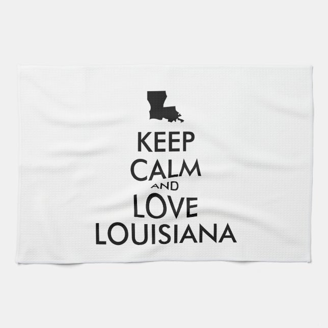 Paño De Cocina Customizable KEEP CALM and LOVE LOUISIANA (Horizontal)