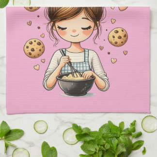 Paño De Cocina Cute Baker Girl Just One More Cookie