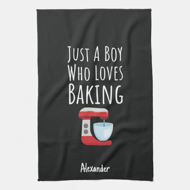 Paño De Cocina Cute Black Baking Gifts For Kids Baby Boys Baker (Vertical)