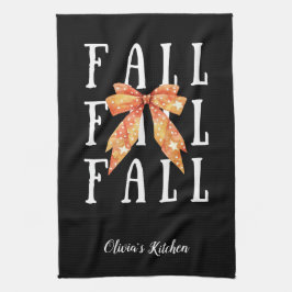 Paño De Cocina Cute Caída Tema Personalizado Negro Personalizado
