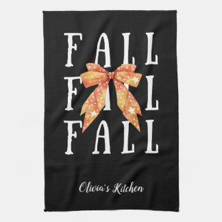 Paño De Cocina Cute Caída Tema Personalizado Negro Personalizado