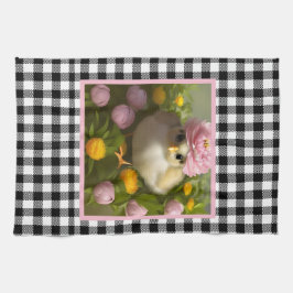 Paño De Cocina Cute chicks y flores en Semana Santa