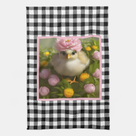 Paño De Cocina Cute chicks y flores en Semana Santa