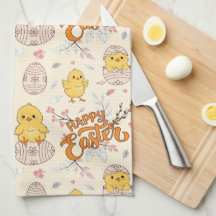 Cute chicks y huevos primavera