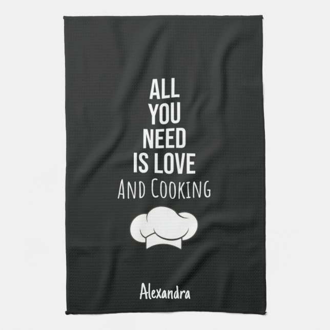 Paño De Cocina Cute Cooking Gifts Chefs Cooks Personalized Custom (Vertical)